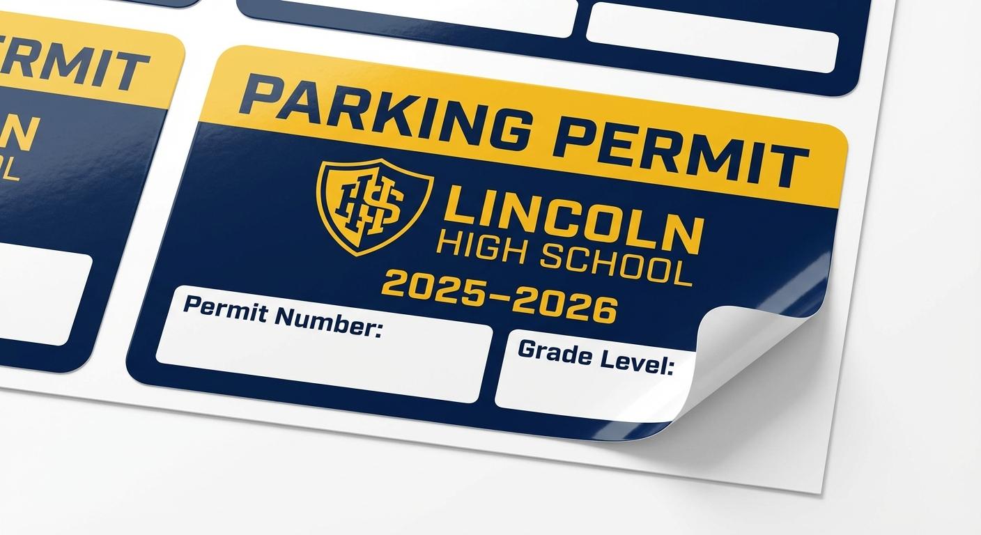 Vinyl Parking Permit Stickers